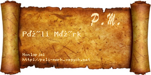 Péli Márk névjegykártya